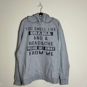 Port and Company Gray Graphic Hoodie